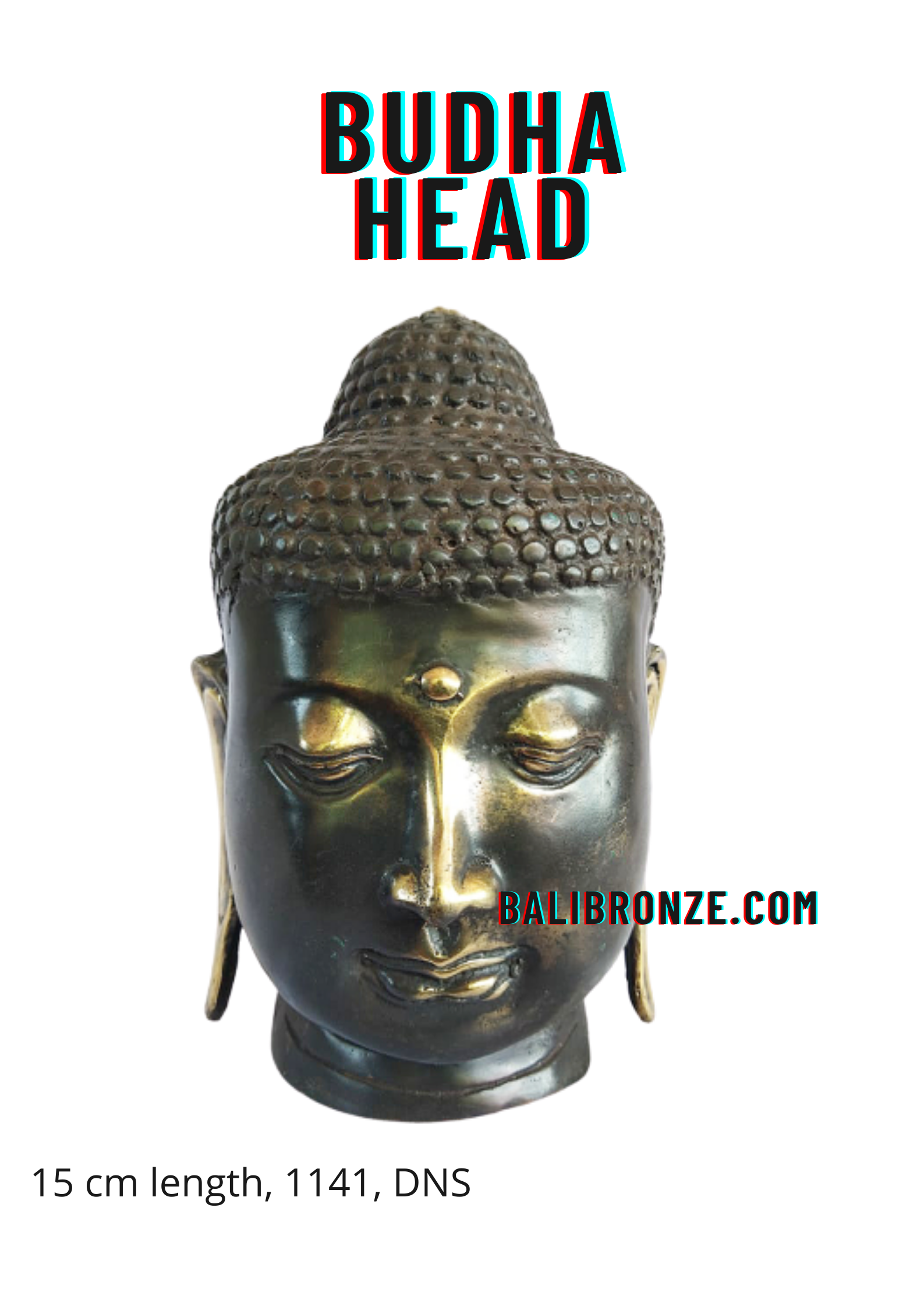 1141 Budha Head 15 cm DNS