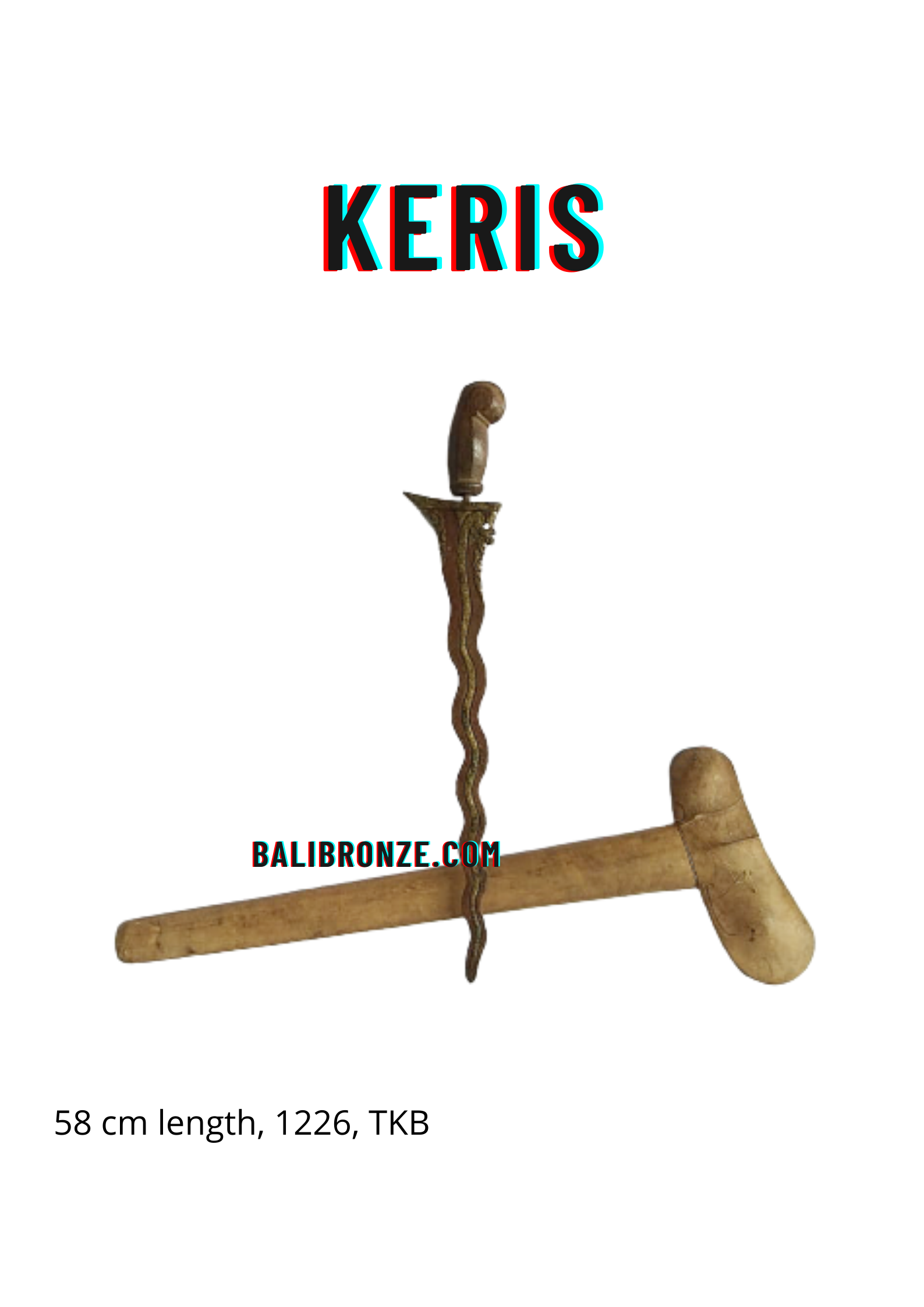 1226 Keris 58 cm TKB