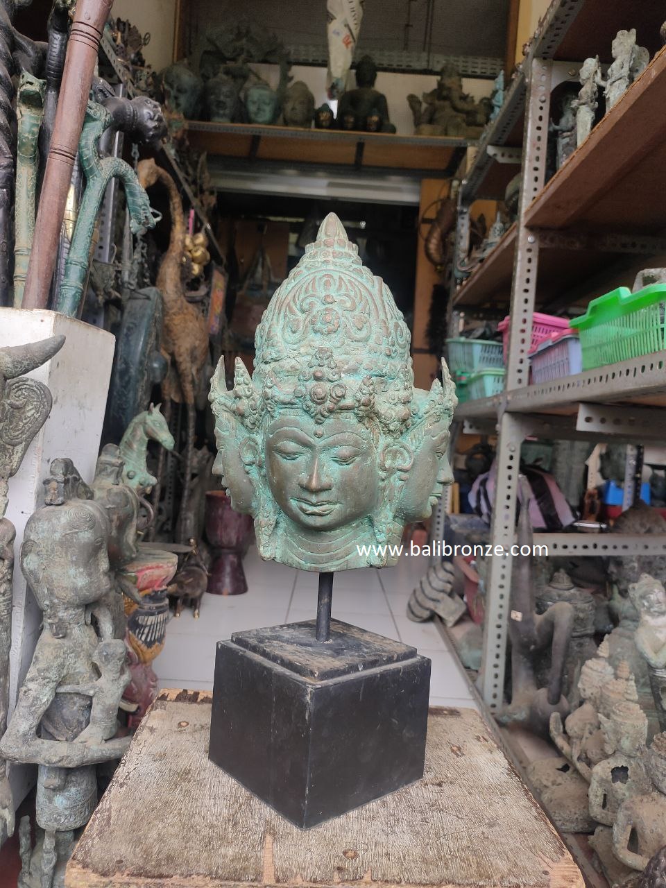 1015 Brahma Head / Caturmuka stick 45cm WTA